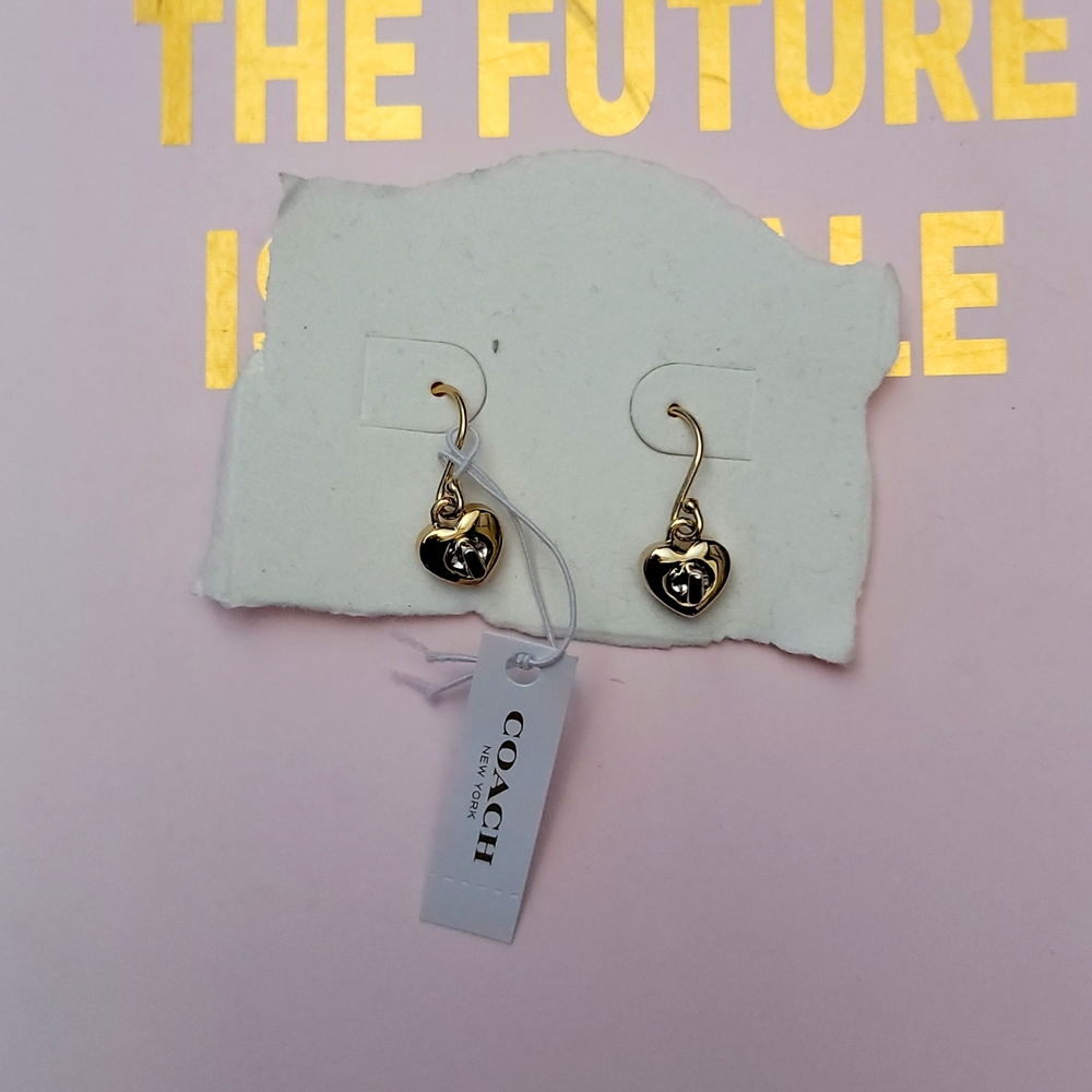 Coach Heart Earrings